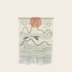 Watercolor 9 Abstraction minimal landscape lover bird Wall Hanging Gallery Image 1