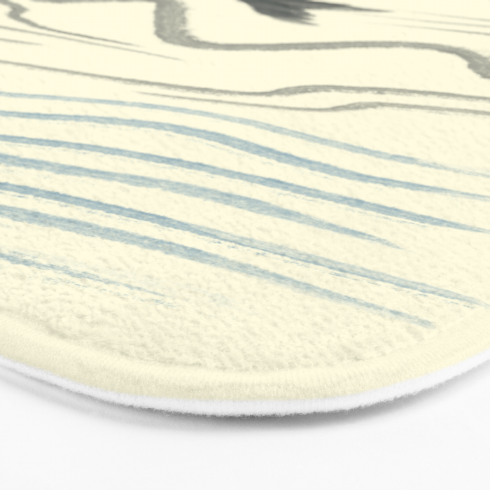 Watercolor 9 Abstraction minimal landscape lover bird Bath Mat Gallery Image 3