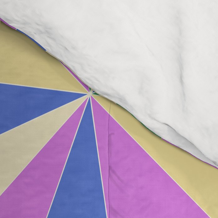 Kaleidoscope Tile Pattern VII Colorful Bright 90s Comforter Gallery Image 4