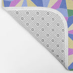 Kaleidoscope Tile Pattern VII Colorful Bright 90s Bath Mat Gallery Image 2