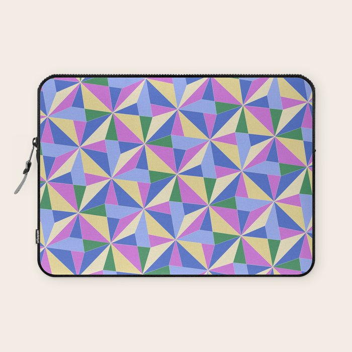 Kaleidoscope Tile Pattern VII Colorful Bright 90s Laptop Sleeve Gallery Image 1