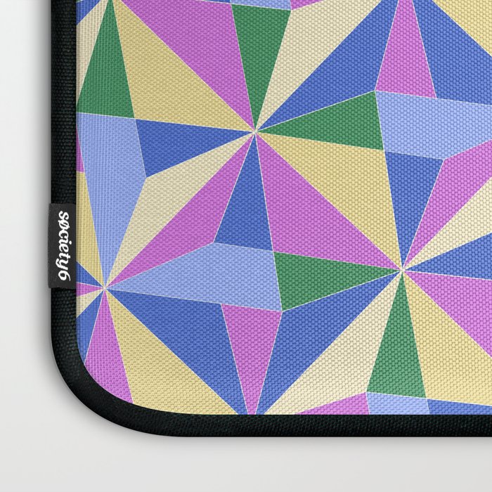 Kaleidoscope Tile Pattern VII Colorful Bright 90s Laptop Sleeve Gallery Image 3
