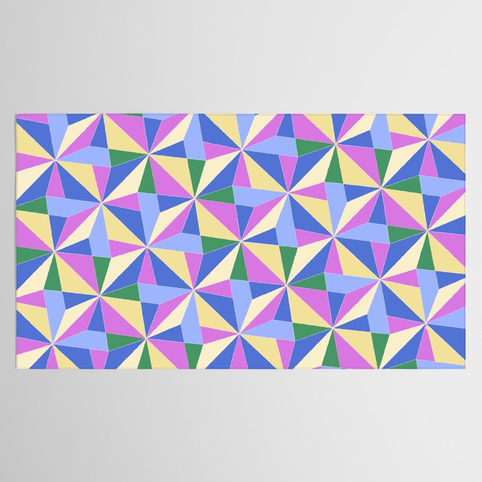 Kaleidoscope Tile Pattern VII Colorful Bright 90s Tablecloth Gallery Image 2