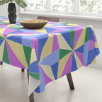 Kaleidoscope Tile Pattern VII Colorful Bright 90s Tablecloth Gallery Image 3