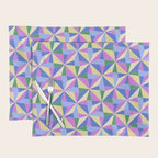 Kaleidoscope Tile Pattern VII Colorful Bright 90s Placemat Gallery Image 1