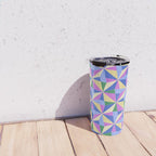 Kaleidoscope Tile Pattern VII Colorful Bright 90s Travel Mug Gallery Image 4