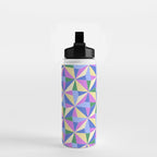 Kaleidoscope Tile Pattern VII Colorful Bright 90s Water Bottle Gallery Image 2