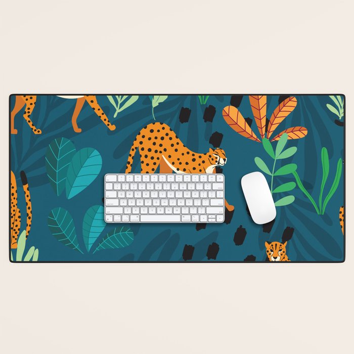Cheetah pattern 001 Desk Mat Gallery Image 1