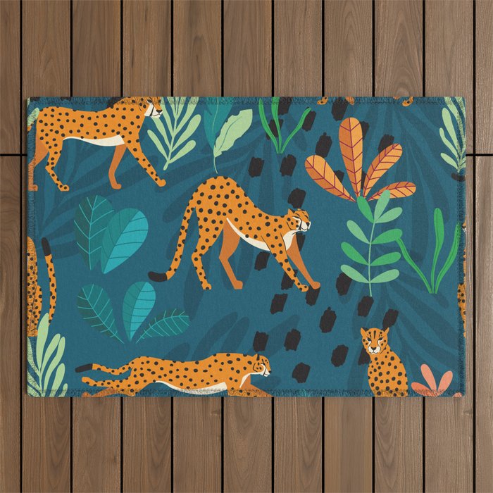 Cheetah pattern 001 Outdoor Rug Gallery Image 1