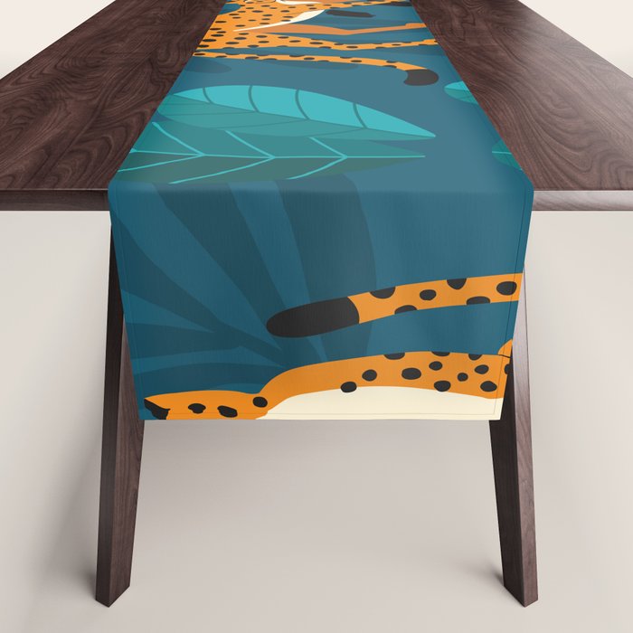 Cheetah pattern 001 Table Runner Gallery Image 1