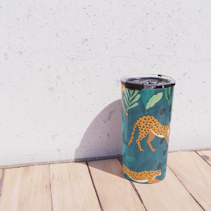 Cheetah pattern 001 Travel Mug Gallery Image 4