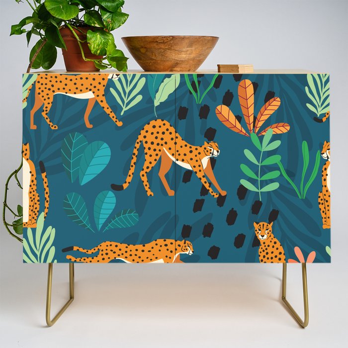 Cheetah pattern 001 Credenza Gallery Image 1