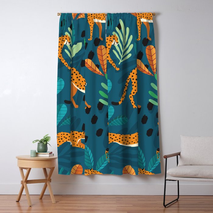 Cheetah pattern 001 Window Curtain Gallery Image 5