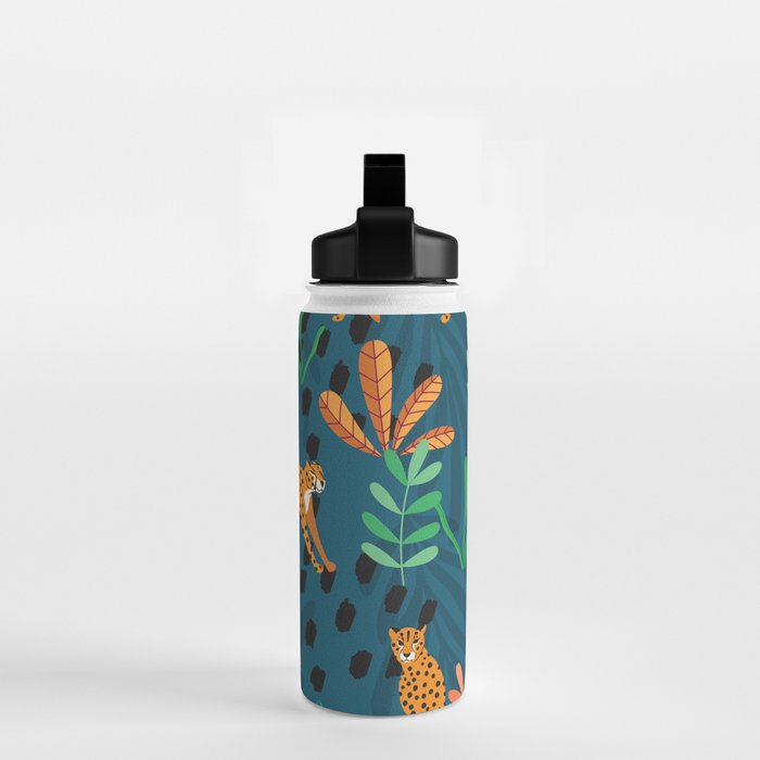 Cheetah pattern 001 Water Bottle Gallery Image 2