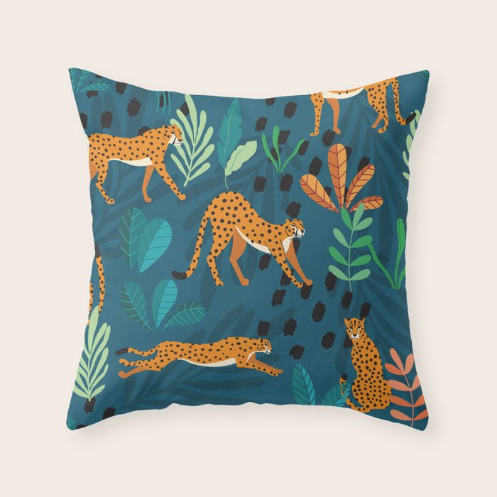 Cheetah pattern 001 Throw Pillow Gallery Image 1