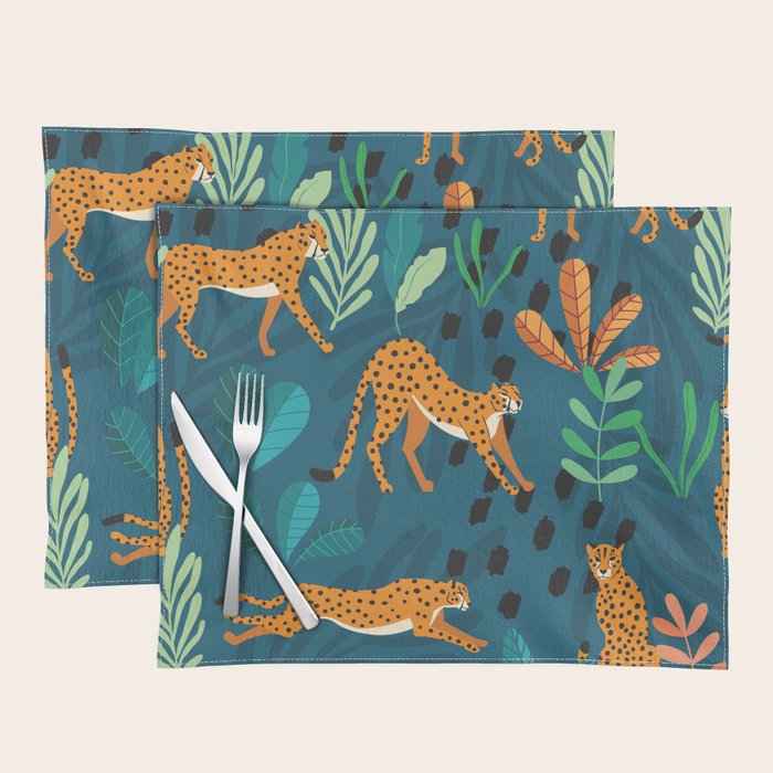 Cheetah pattern 001 Placemat Gallery Image 1