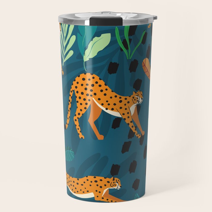 Cheetah pattern 001 Travel Mug Gallery Image 1