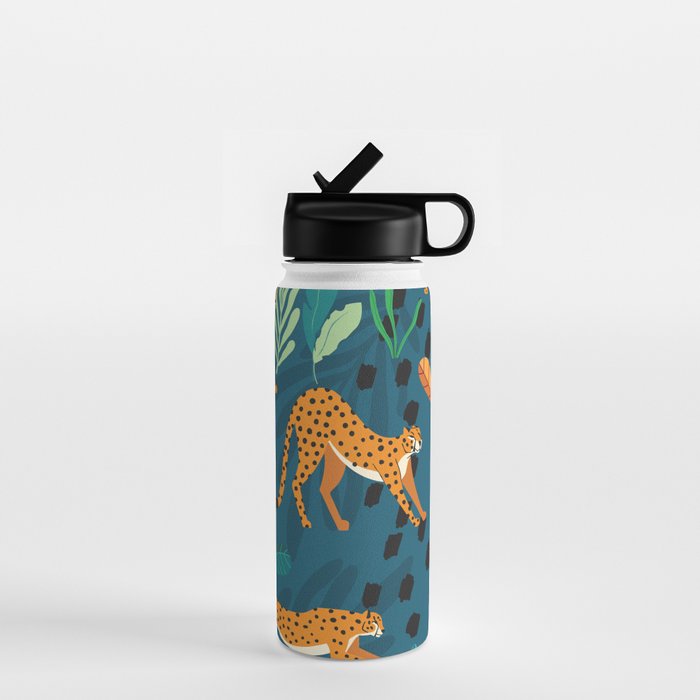Cheetah pattern 001 Water Bottle Gallery Image 1