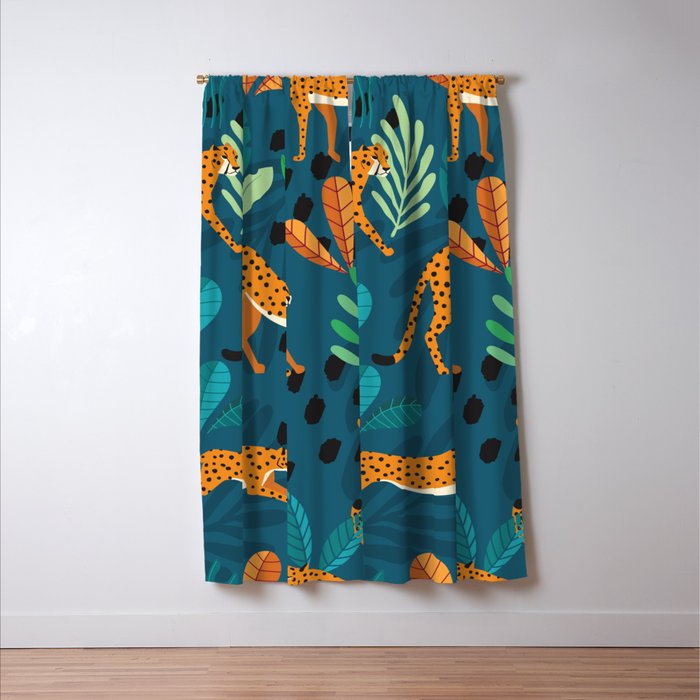 Cheetah pattern 001 Window Curtain Gallery Image 3
