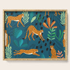 Cheetah pattern 001 Serving Tray Gallery Image 1