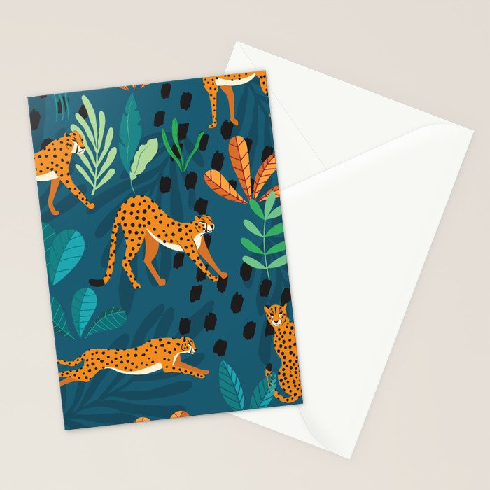 Cheetah pattern 001 Stationery Card Gallery Image 2