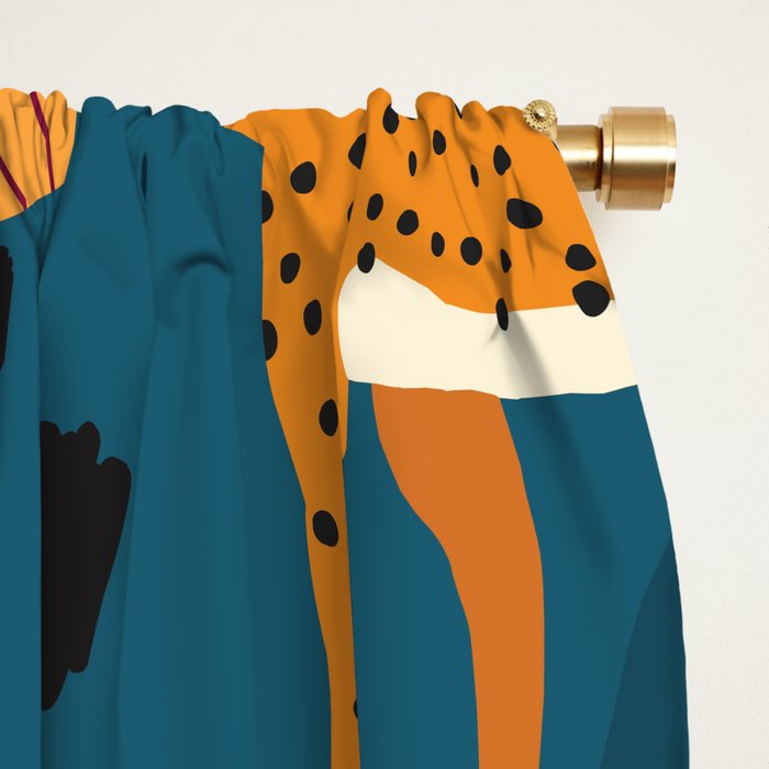 Cheetah pattern 001 Window Curtain Gallery Image 2