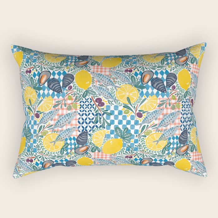 Citrus Coastal Adventure Rectangular Pillow Gallery Image 1