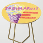 Sagittarius Cares in Sunshine Yellow | Zodiac Series  Side Table Gallery Image 2