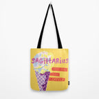 Sagittarius Cares in Sunshine Yellow | Zodiac Series  Tote Bag Gallery Image 2