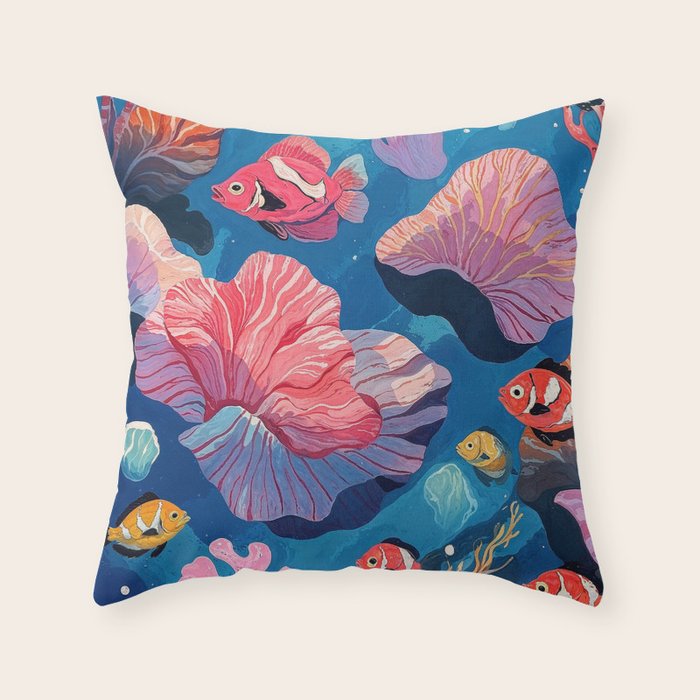 Oceanic Life Throw Pillow Gallery Image 6