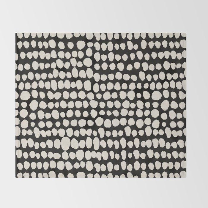 Irregular Polka Dot Pattern #2 Throw Blanket Gallery Image 2