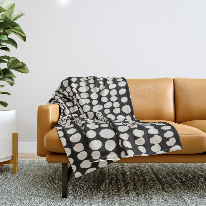 Irregular Polka Dot Pattern #2 Throw Blanket Gallery Image 1