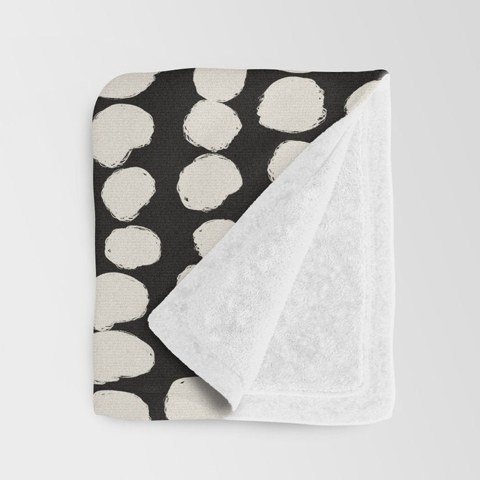 Irregular Polka Dot Pattern #2 Throw Blanket Gallery Image 3