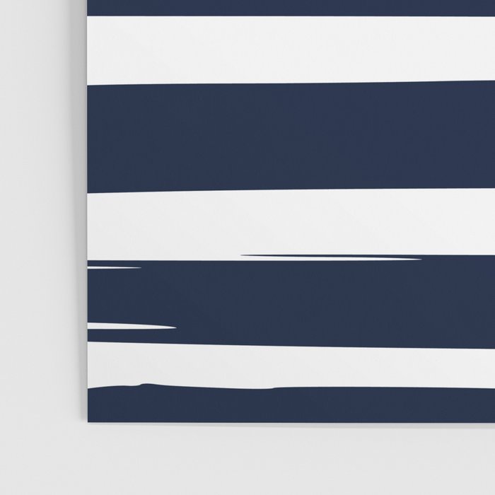 Ocean Stripes, Modern, Abstract, Navy Blue and White Poster Gallery Image 3