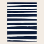 Ocean Stripes, Modern, Abstract, Navy Blue and White Poster Gallery Image 4