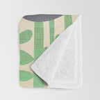 Cat in flower garden Throw Blanket Gallery Image 3