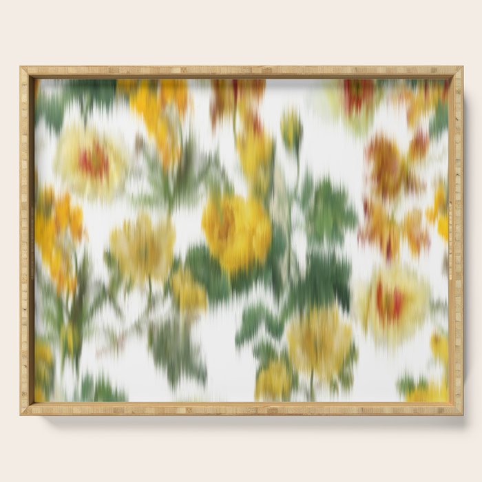 seamless pattern abstract texture background flowers Serving Tray Gallery Image 1