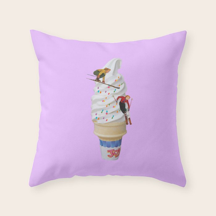 sweet shred purple Throw Pillow Gallery Image 1