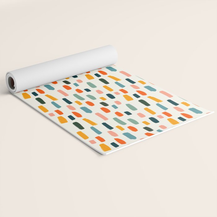 Rainbow Confetti Pattern Yoga Mat Gallery Image 2