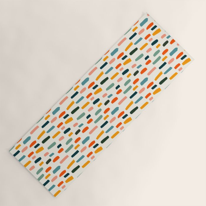 Rainbow Confetti Pattern Yoga Mat Gallery Image 1
