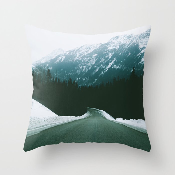 BC Mountain Drive Throw Pillow Gallery Image 1