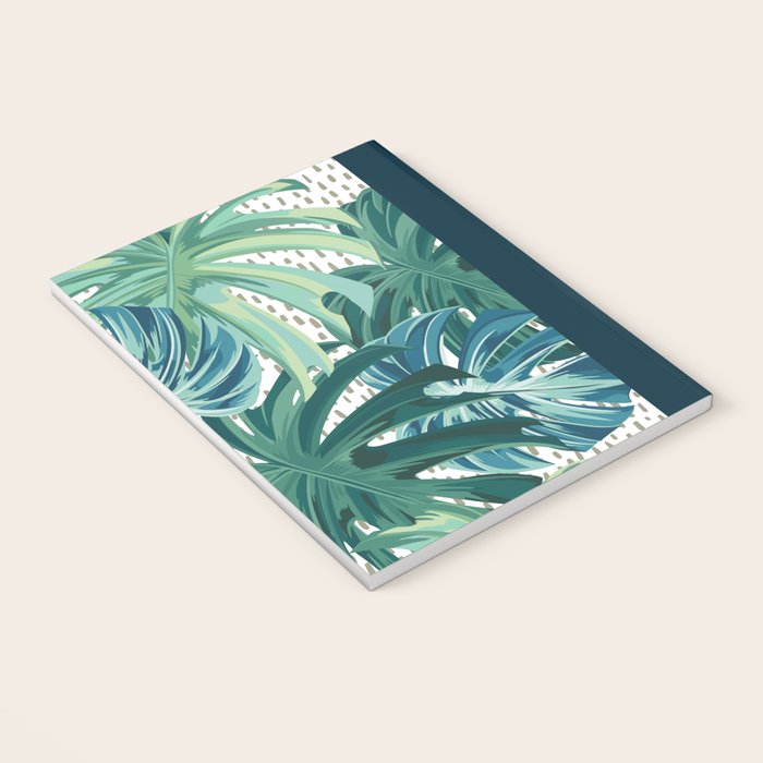 Tropical Palms, Green and Blue, Abstract Notebook Gallery Image 3
