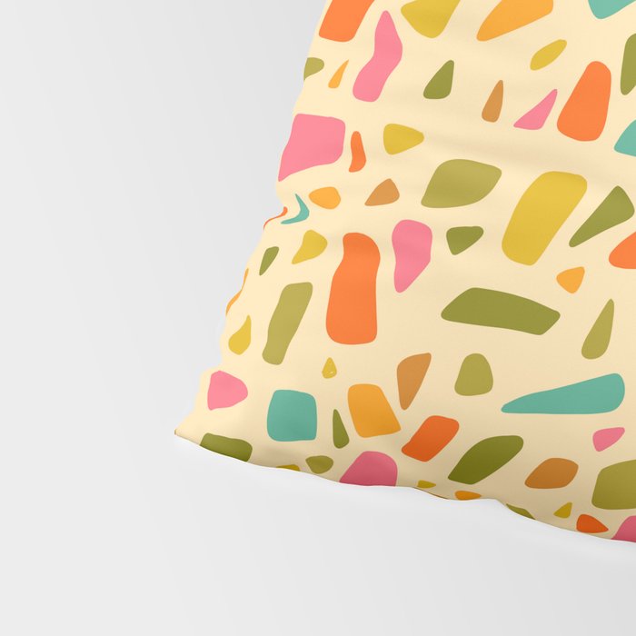 Terrazzo Print in Cream Pillow Sham Gallery Image 4
