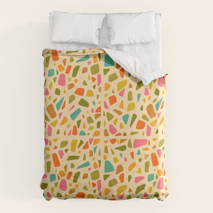 Terrazzo Print in Cream Duvet Cover Gallery Image 6