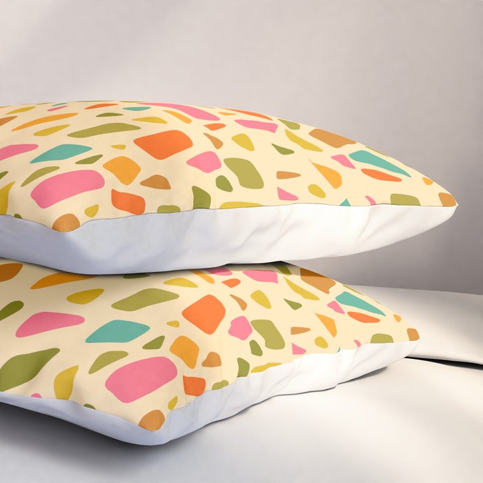 Terrazzo Print in Cream Pillow Sham Gallery Image 3