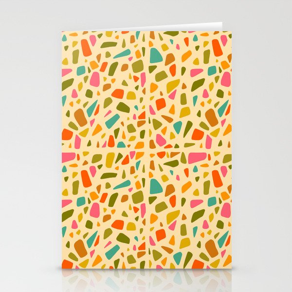 Terrazzo Print in Cream Stationery Card Gallery Image 2