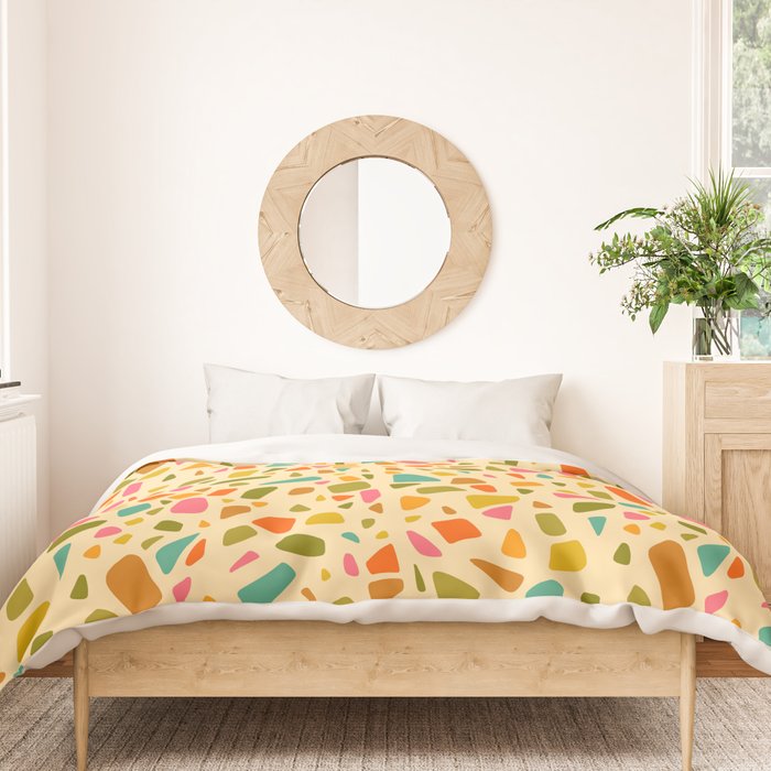Terrazzo Print in Cream Duvet Cover Gallery Image 3