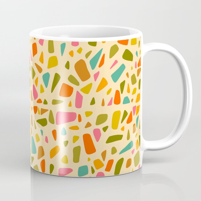 Terrazzo Print in Cream Coffee Mug Gallery Image 1
