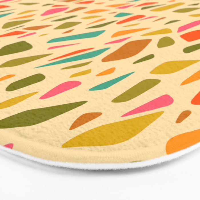 Terrazzo Print in Cream Bath Mat Gallery Image 3