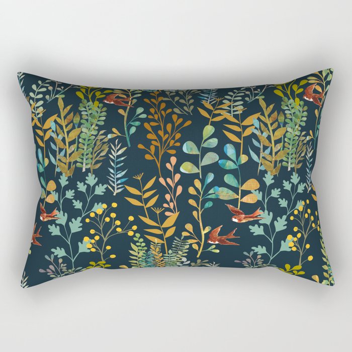The Wild Garden Night Rectangular Pillow Gallery Image 1